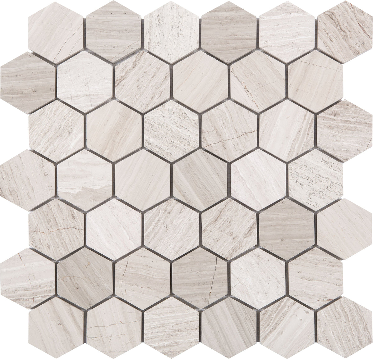 Satori Mystery 12-in x 12-in Polished Natural Stone Look Hexagon Mosaic Floor and Wall Tile (0.96-sq. ft/ Piece)