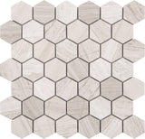 Satori Mystery 12-in x 12-in Polished Natural Stone Look Hexagon Mosaic Floor and Wall Tile (0.96-sq. ft/ Piece)