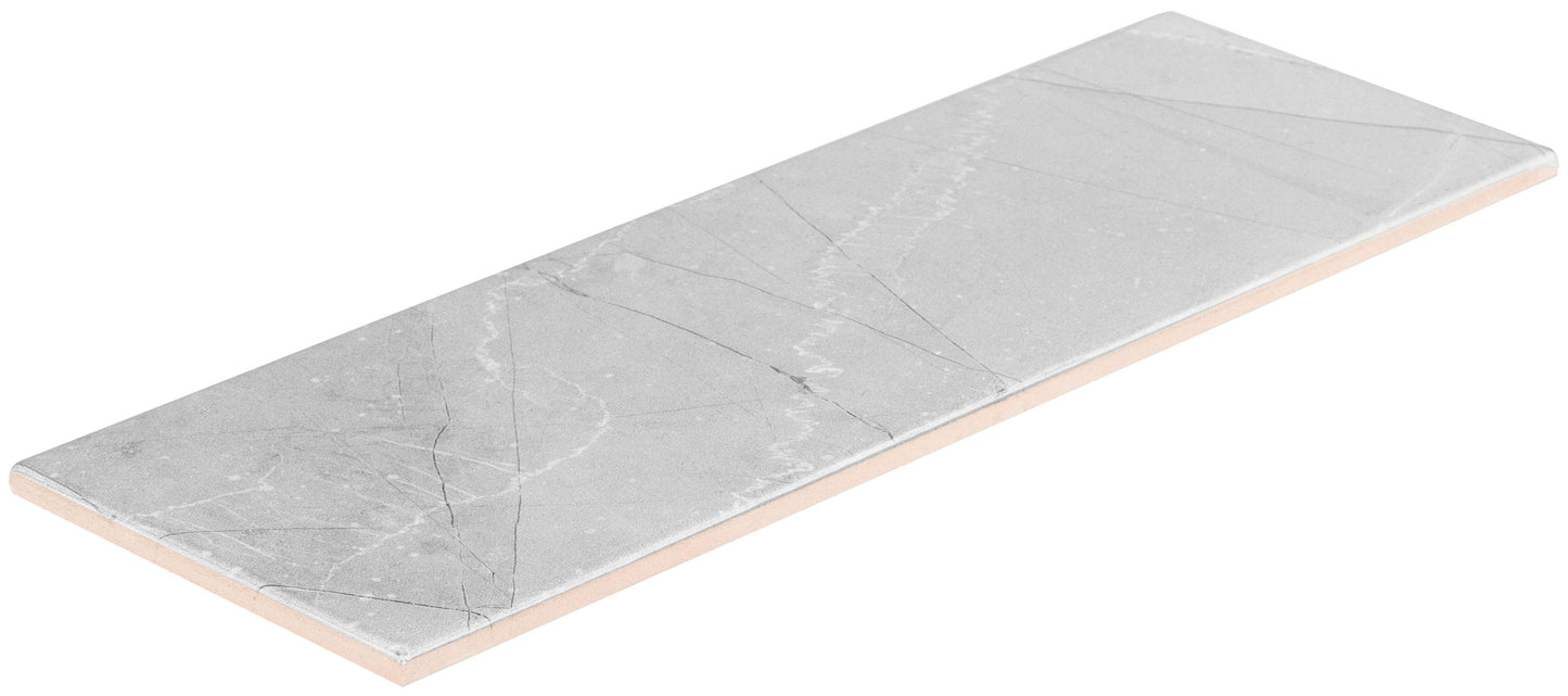 Satori Regent Paladium 4-in x 12-in Glossy Ceramic Marble Look Wall Tile (0.32-sq. ft/ Piece)