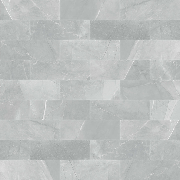 Satori Regent Paladium 4-in x 12-in Glossy Ceramic Marble Look Wall Tile (0.32-sq. ft/ Piece)