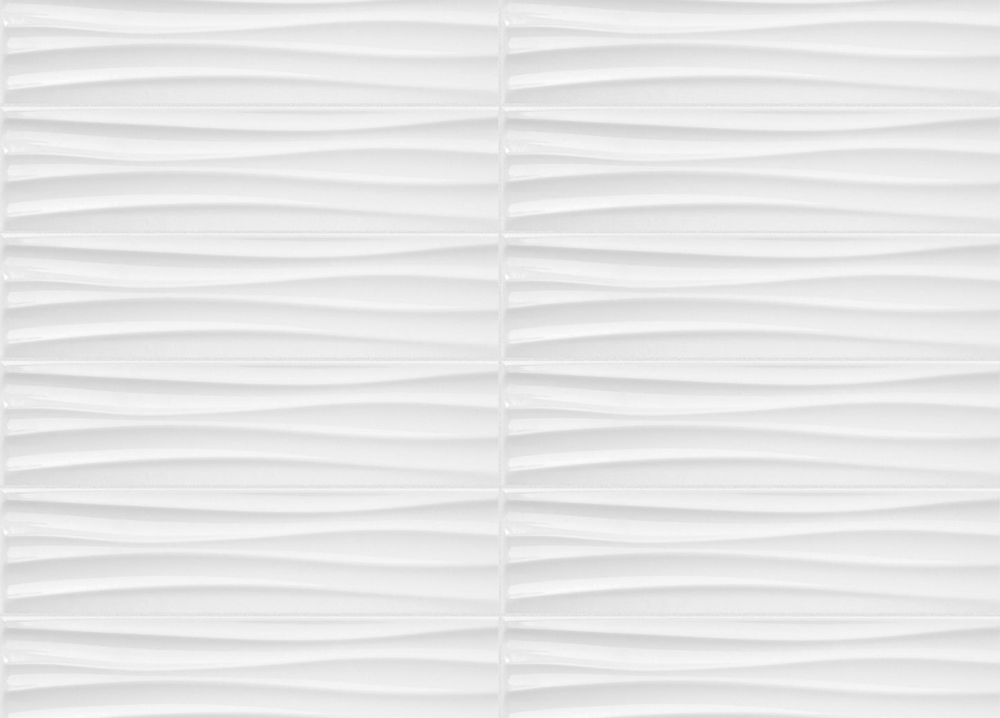 Satori Hudson Brilliant White Motion 4-in x 16-in Glossy Ceramic Wall Tile (0.43-sq. ft/ Piece)