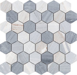 Satori Palissandro 12-in x 12-in Polished Natural Stone Look Hexagon Mosaic Floor and Wall Tile (0.96-sq. ft/ Piece)