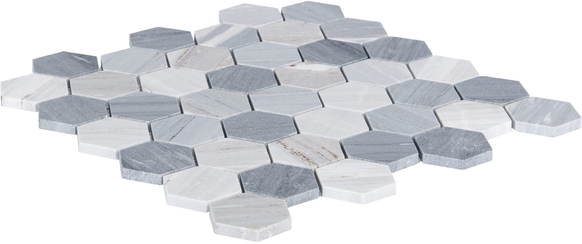 Satori Palissandro 12-in x 12-in Polished Natural Stone Look Hexagon Mosaic Floor and Wall Tile (0.96-sq. ft/ Piece)