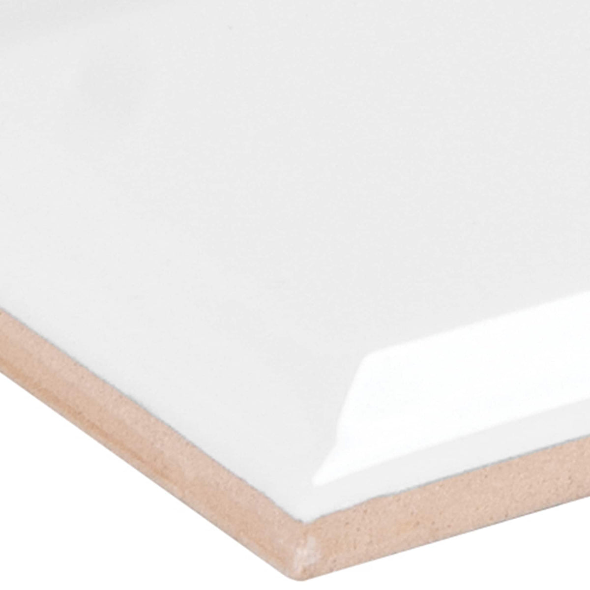 Satori Hudson Brilliant White Beveled 3-in x 6-in Glossy Ceramic Subway Wall Tile (0.12-sq. ft/ Piece)