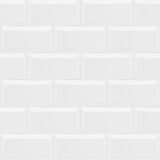 Satori Hudson Brilliant White Beveled 3-in x 6-in Glossy Ceramic Subway Wall Tile (0.12-sq. ft/ Piece)