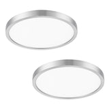 Project Source 2-Pack 10-in Brushed Nickel Transitional Flush Mount Light ENERGY STAR