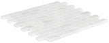 Satori Bianco 12-in x 12-in Polished Natural Stone Brick Look Mosaic Wall Tile (0.97-sq. ft/ Piece)