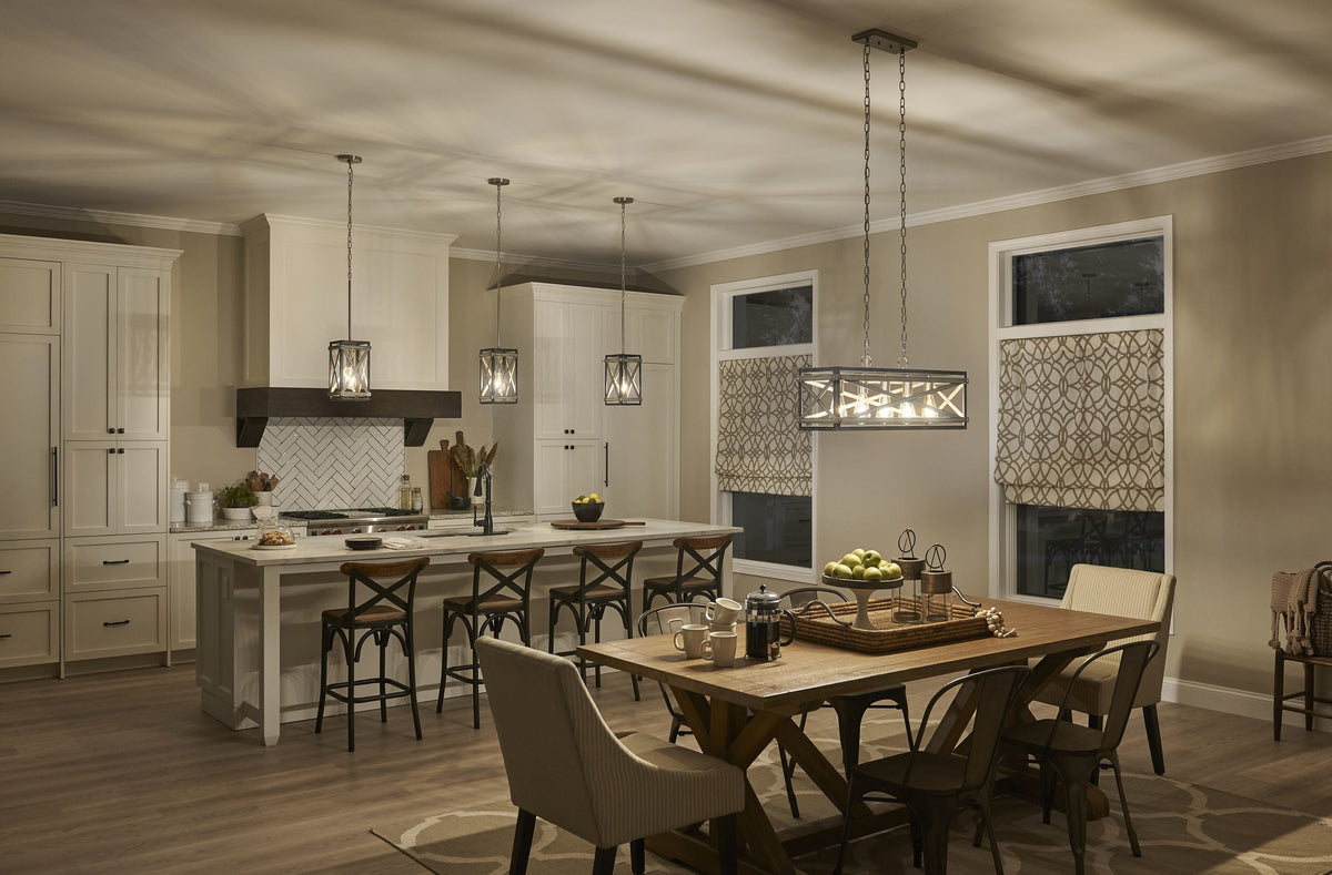 Kichler Stetton 5-Light Distressed Gray Farmhouse Chandelier