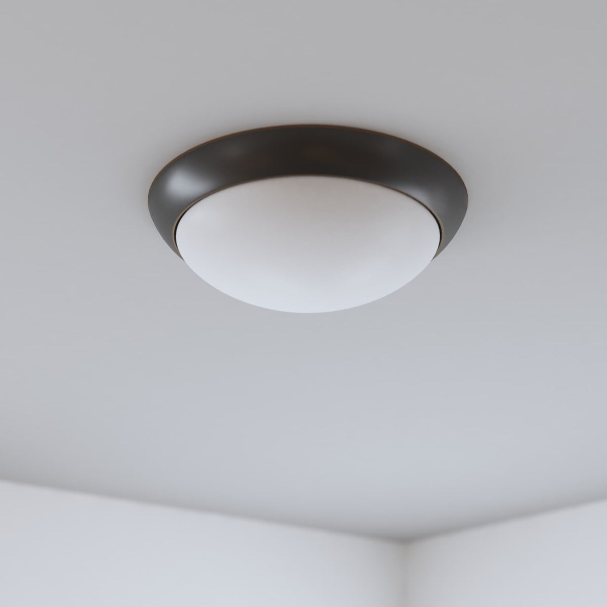 Project Source 2-Pack 13-in Bronze Integrated LED Flush Mount Ceiling Light, 1600 Lumens, 3000K, Dimmable