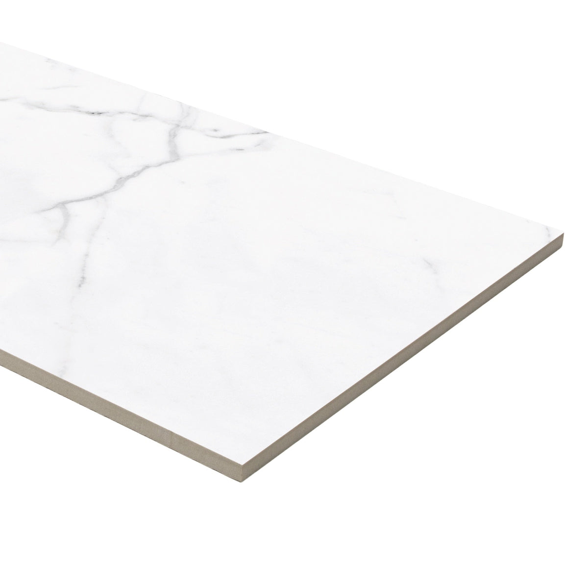 Satori Statuario Matte 12-in x 24-in Matte Porcelain Marble Look Floor Tile