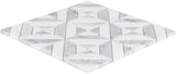 Satori Venatino Parquet 12-in x 12-in Polished Natural Stone Marble Look Mosaic Floor and Wall Tile (0.95-sq. ft/ Piece)