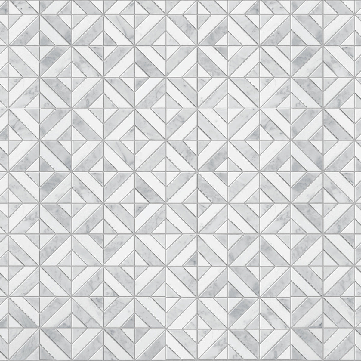 Satori Venatino Parquet 12-in x 12-in Polished Natural Stone Marble Look Mosaic Floor and Wall Tile (0.95-sq. ft/ Piece)