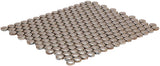 Satori Metallic 12-in x 12-in Metallic Porcelain Penny Round Mosaic Wall Tile