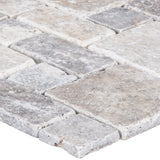 Satori Silver Crescent 12-in x 12-in Honed Natural Stone Look Mosaic Wall Tile (1-sq. ft/ Piece)