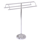 Allied Brass Free Standing Double Arm Towel Holder in Polished Chrome
