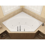 Mali 5 ft. Acrylic Corner Drop-in Whirlpool Air Bathtub in White - Super Arbor