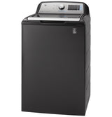 GE 5-cu ft High Efficiency Top-Load Washer, Diamond Gray, ENERGY STAR, Agitator, WiFi