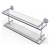 Allied Brass Dottingham Polished Chrome 2-Tier Brass Wall Mount Bathroom Shelf, 22-in