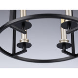 Progress Lighting Seneca 8-Light Matte Black Farmhouse Lantern Medium Hanging Pendant Light