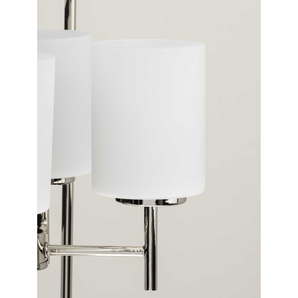 Progress Lighting Replay 4-Light Polished Nickel Modern/Contemporary Etched Glass Lantern Medium Hanging Pendant Light