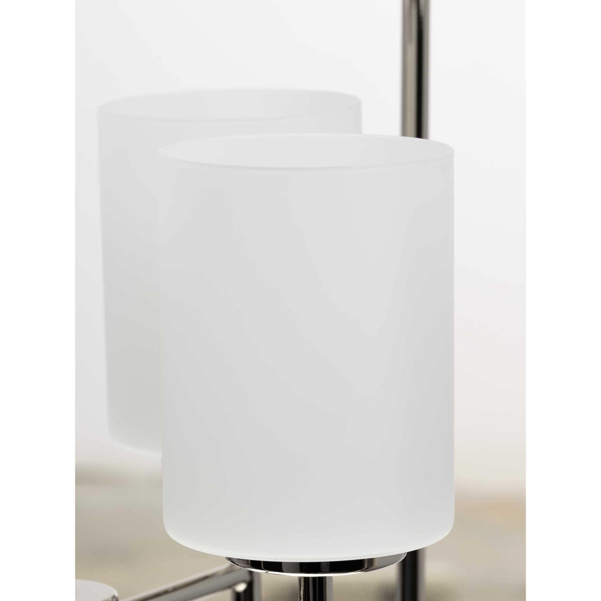 Progress Lighting Replay 4-Light Polished Nickel Modern/Contemporary Etched Glass Lantern Medium Hanging Pendant Light