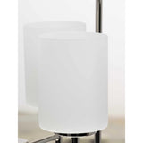 Progress Lighting Replay 4-Light Polished Nickel Modern/Contemporary Etched Glass Lantern Medium Hanging Pendant Light