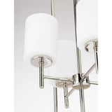 Progress Lighting Replay 4-Light Polished Nickel Modern/Contemporary Etched Glass Lantern Medium Hanging Pendant Light