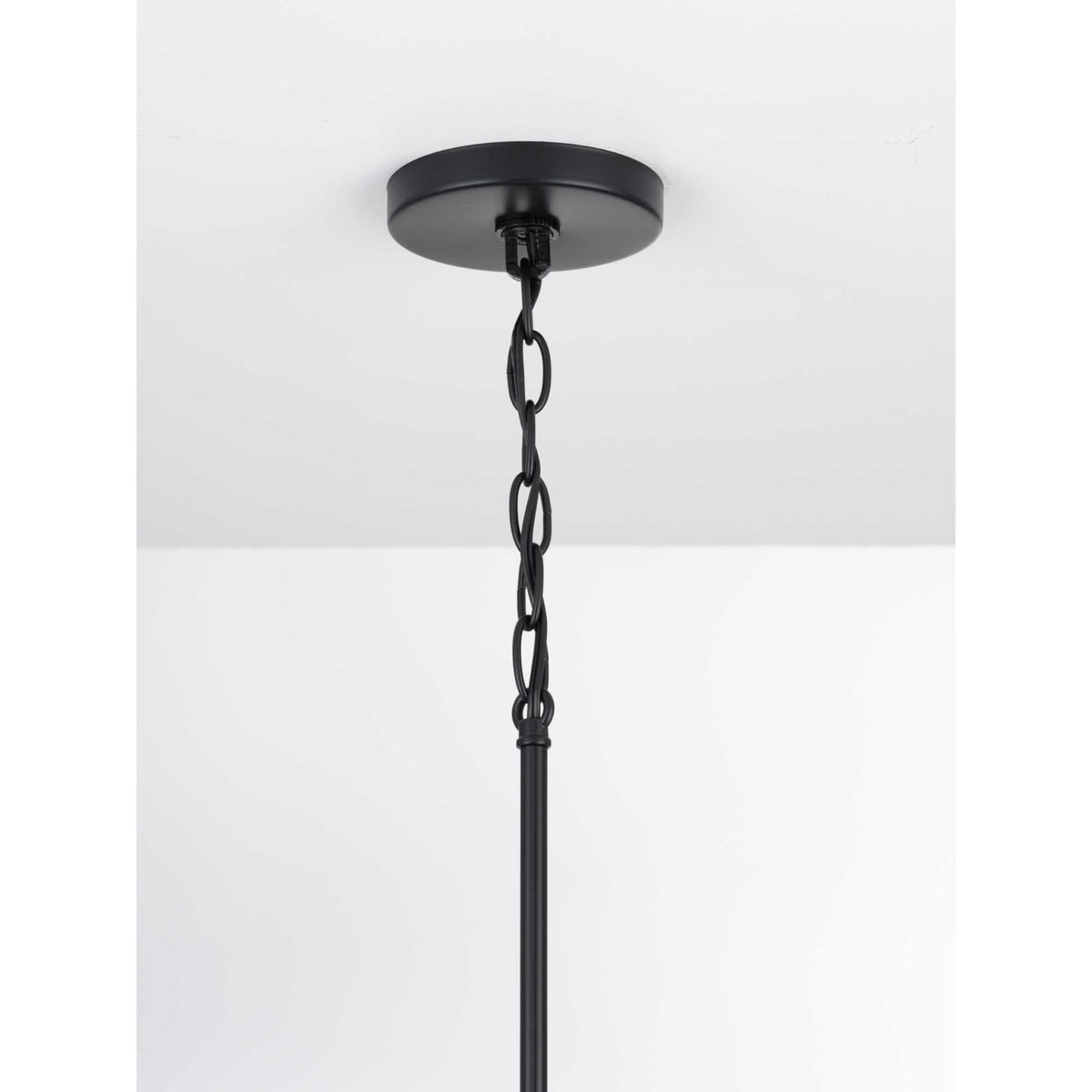 Progress Lighting Seneca 9-Light Matte Black Farmhouse Chandelier