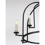 Progress Lighting Seneca 9-Light Matte Black Farmhouse Chandelier