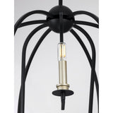 Progress Lighting Seneca 9-Light Matte Black Farmhouse Chandelier