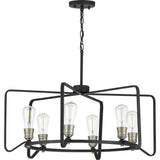 Progress Lighting Foster 6-Light Black Farmhouse Chandelier