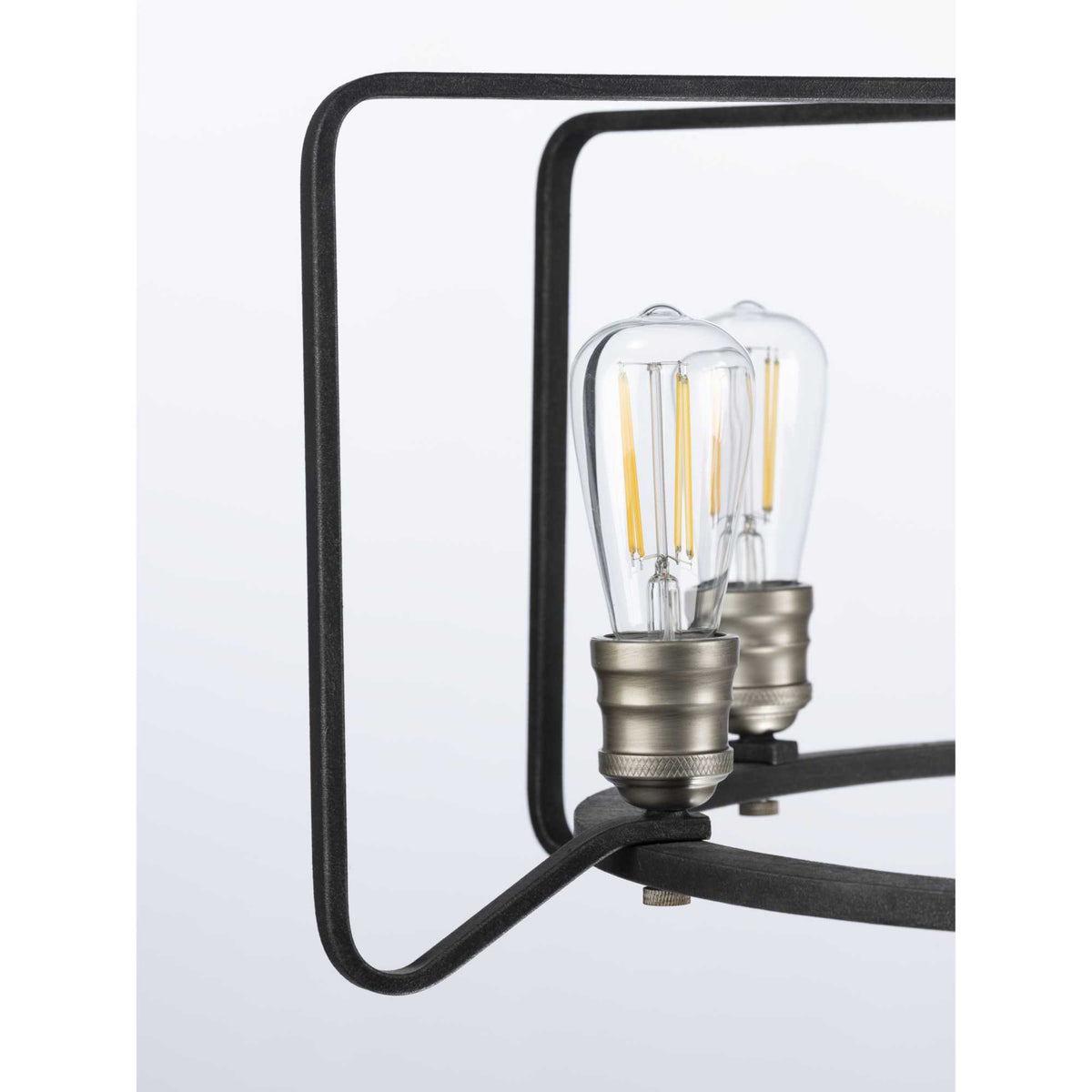 Progress Lighting Foster 6-Light Black Farmhouse Chandelier