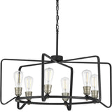 Progress Lighting Foster 6-Light Black Farmhouse Chandelier