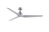 Fanimation TriAire Custom 64-in Silver Indoor/Outdoor Smart Ceiling Fan with Remote (3-Blade)
