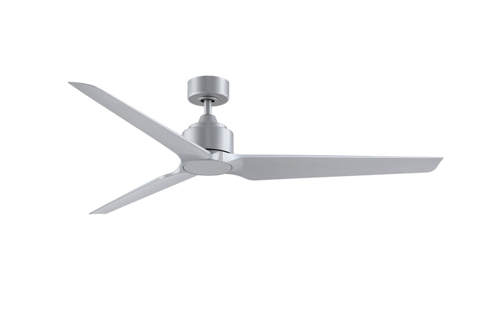 Fanimation TriAire Custom 64-in Silver Indoor/Outdoor Smart Ceiling Fan with Remote (3-Blade)