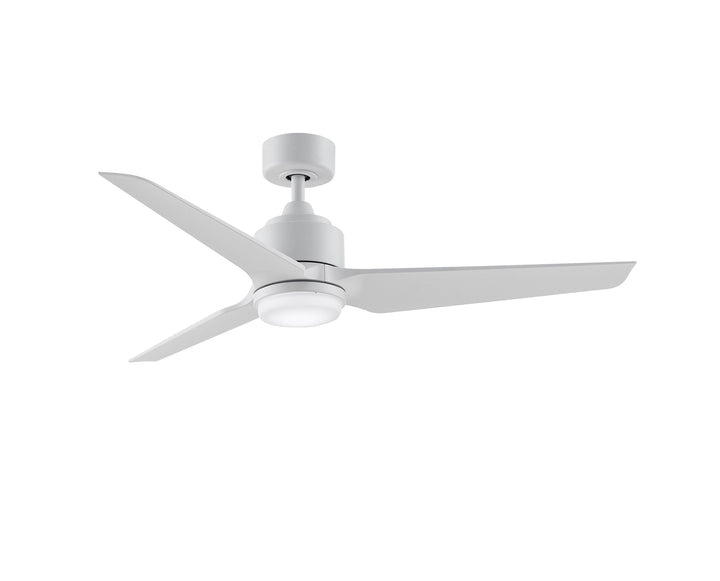 Fanimation TriAire Custom 52-in Matte White LED Indoor/Outdoor Smart Ceiling Fan with Remote (3-Blade)