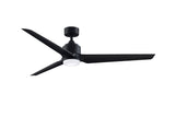 Fanimation TriAire Custom 64-in Black LED Indoor/Outdoor Smart Ceiling Fan with Remote (3-Blade)