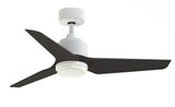 Fanimation TriAire Custom 44-in Matte White LED Indoor/Outdoor Smart Ceiling Fan with Remote (3-Blade)