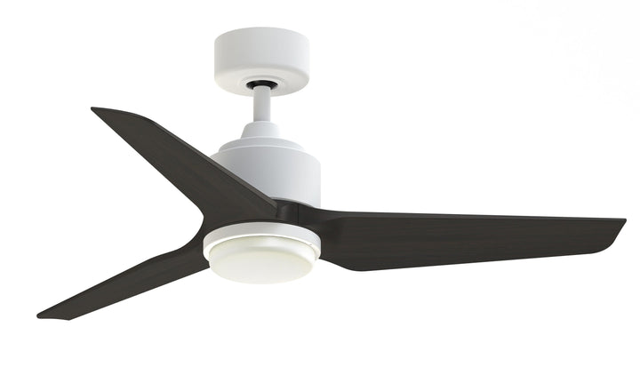 Fanimation TriAire Custom 44-in Matte White LED Indoor/Outdoor Smart Ceiling Fan with Remote (3-Blade)