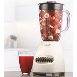 50 oz. 12-Speed White Electric Blender with Plastic Jar