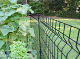 YARDLINK 3-ft W Powder-coated Galvanized Steel Flat-top No Dig Garden Fence Panel