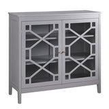 Linon Fetti Gray Traditional Composite Media Cabinet