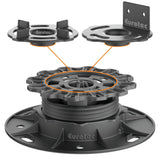 Eurotec 1-1/8-in Black Plastic Post Base Support (10-Pack)