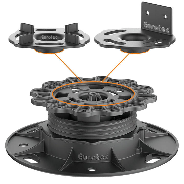 Eurotec 1-1/8-in Black Plastic Post Base Support (10-Pack)