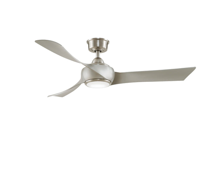 Fanimation Wrap Custom 52-in Brushed Nickel LED Indoor/Outdoor Ceiling Fan with Remote (3-Blade)