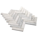 American Olean Genuine Stone Refined White 11-in x 14-in Honed Marble Herringbone Floor and Wall Tile, 0.94 sq ft per Piece