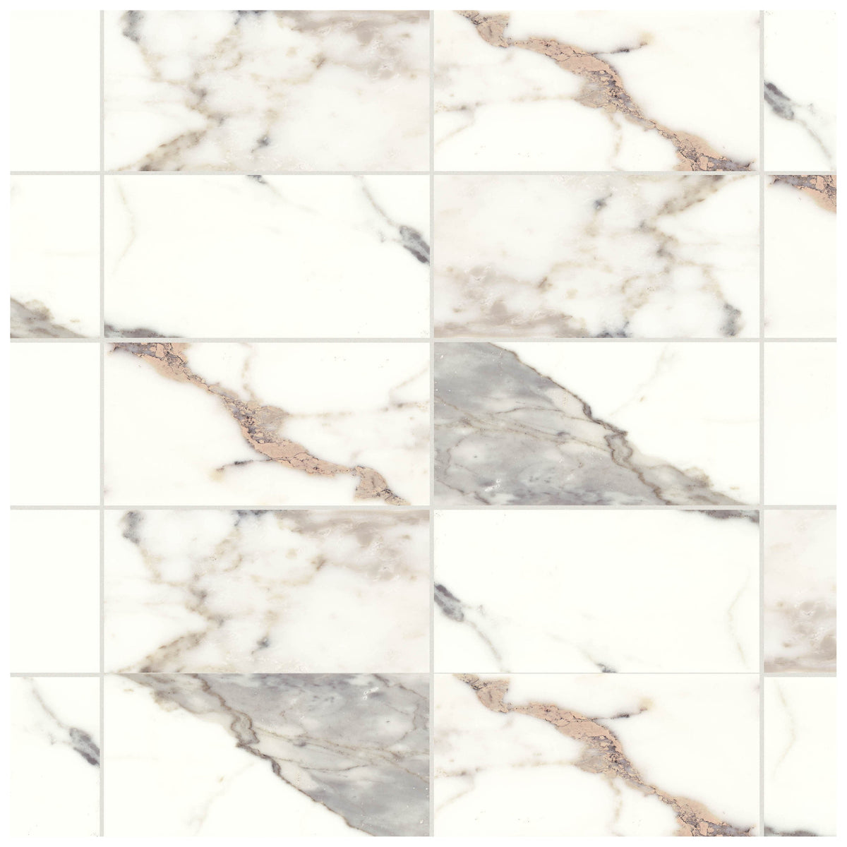 Daltile Genuine Stone Calacatta Gold 3-in x 6-in Honed Natural stone Marble Marble look Floor and Wall Tile product image
