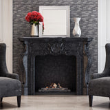 Elida Ceramica Dark Mountain 12-in x 12-in Crackled Ceramic/Stone Slate Linear Mosaic Wall Tile