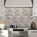 Elida Ceramica Coquina Ridge 12-in x 12-in Multi-Finish Glass/Metal Linear Mosaic Wall Tile