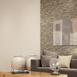Elida Ceramica Natural Mountain 12-in x 12-in Crackled Ceramic/Stone Slate Linear Mosaic Wall Tile